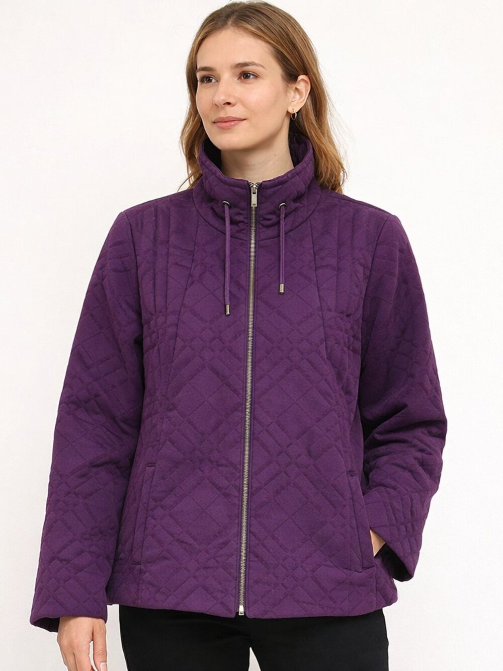 Chico's lightweight quilted Jacket Size Medium (Size 2) Purple